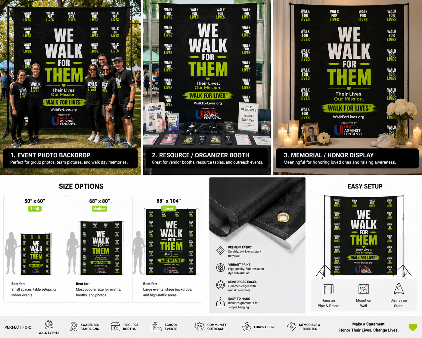 Walk For Lives™ Event Photo Backdrop