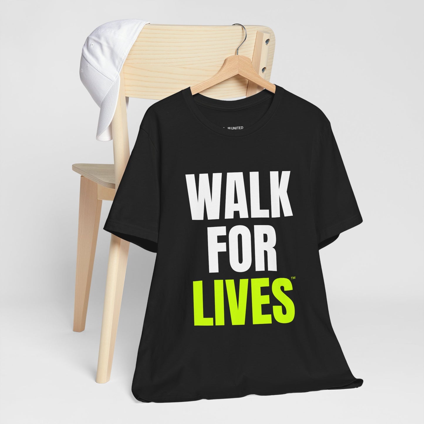 Official Walk for Lives™ Traditional Memorial Black T-Shirt — Personalized Photo & Name