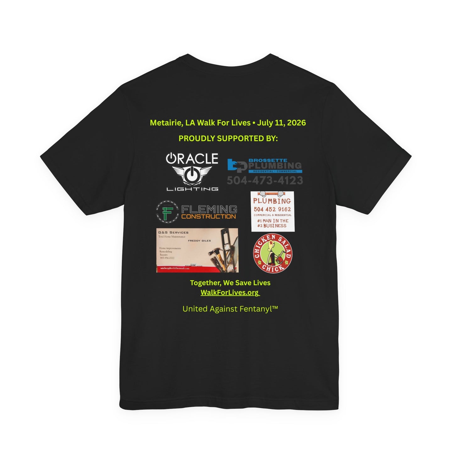 Walk For Lives Metairie, LA Sponsor- Memorial & Awareness CHANGE Tee