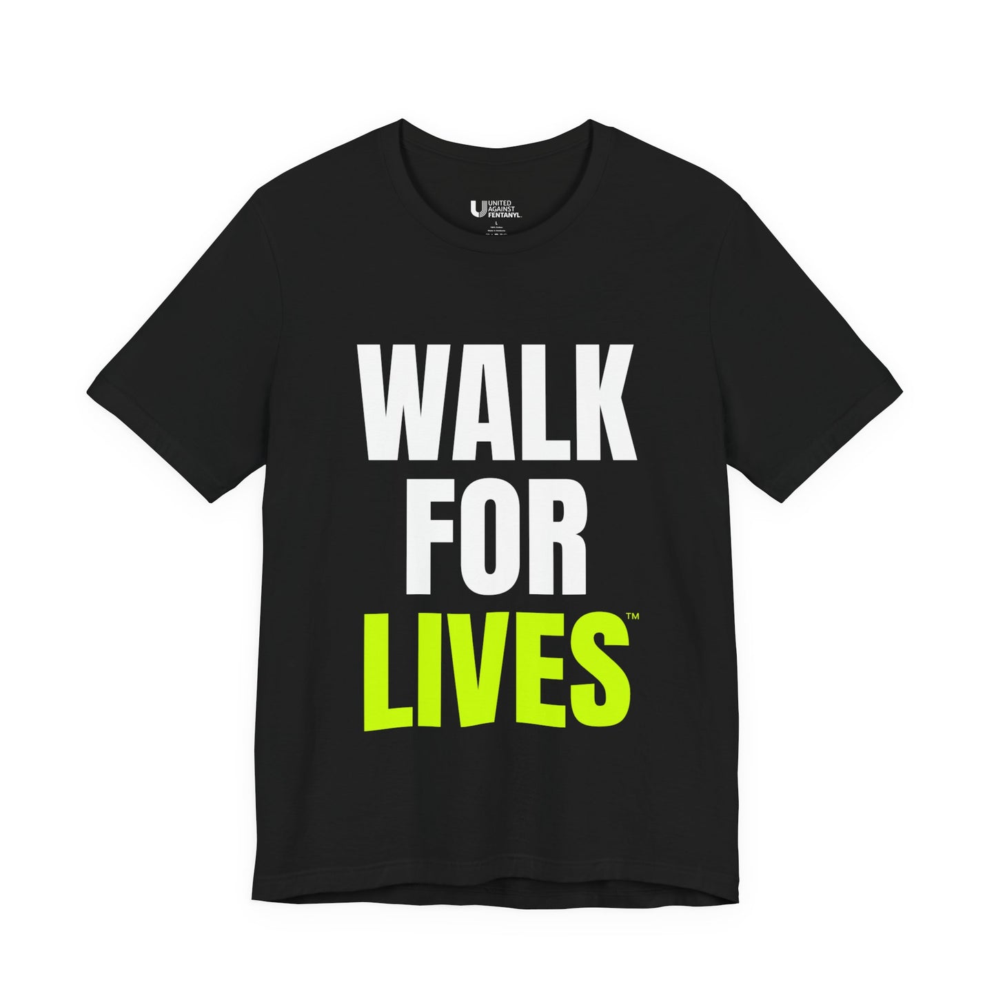 Official Walk for Lives™ Traditional Memorial Black T-Shirt — Personalized Photo & Name