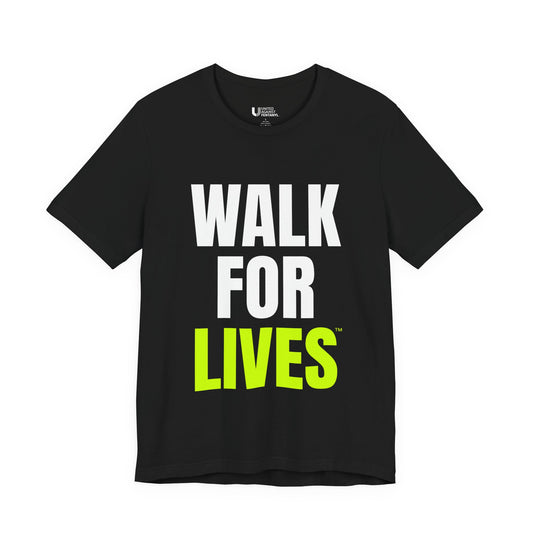 Official Walk for Lives™ Traditional Memorial Black T-Shirt — Personalized Photo & Name