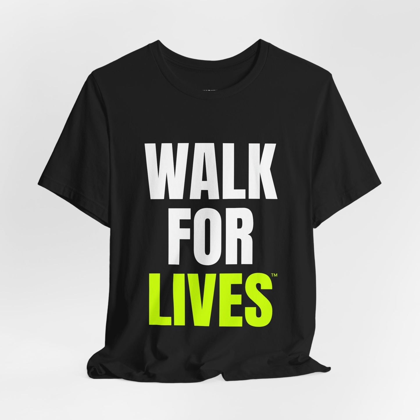 Official Walk for Lives™ Traditional Memorial Black T-Shirt — Personalized Photo & Name