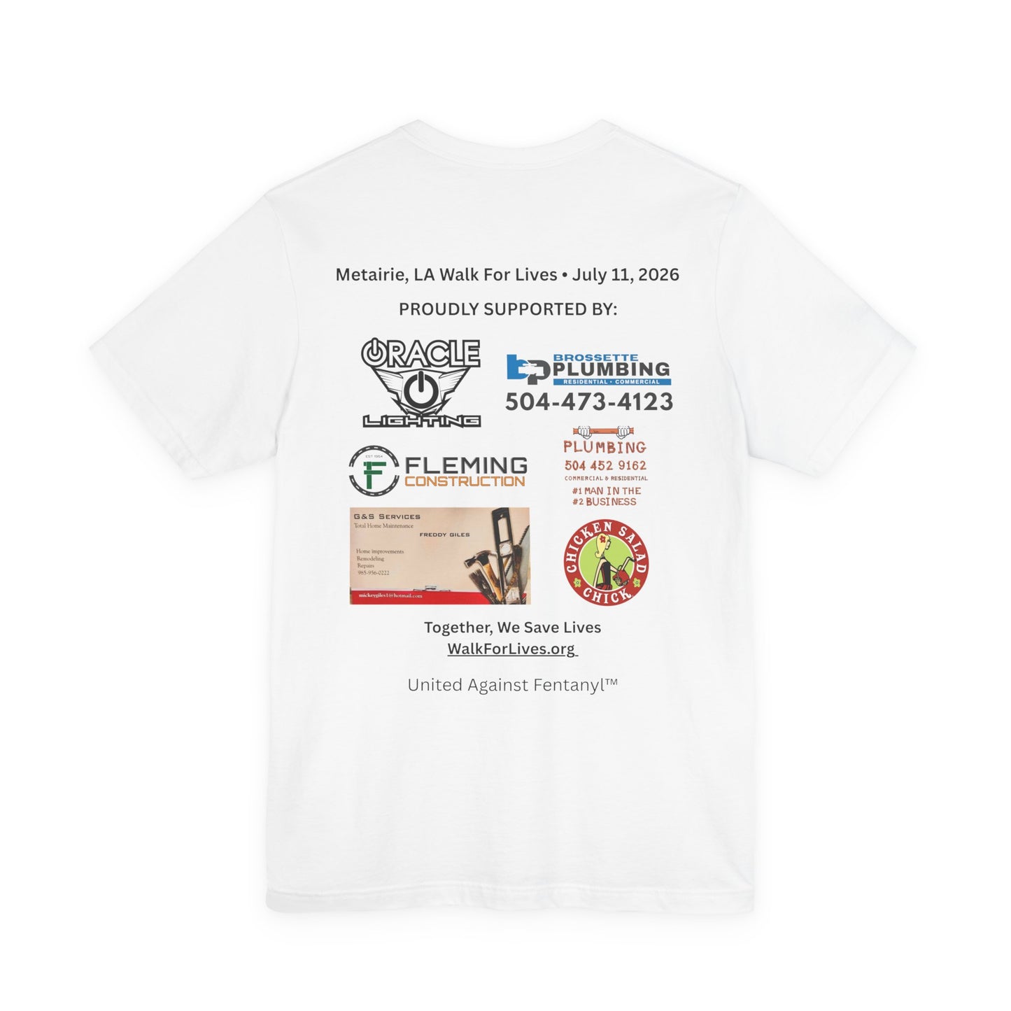 Walk For Lives Metairie, LA Sponsor- Memorial & Awareness CHANGE Tee