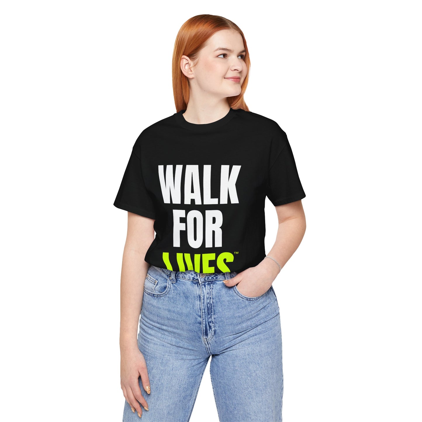 Official Walk for Lives™ Traditional Memorial Black T-Shirt — Personalized Photo & Name