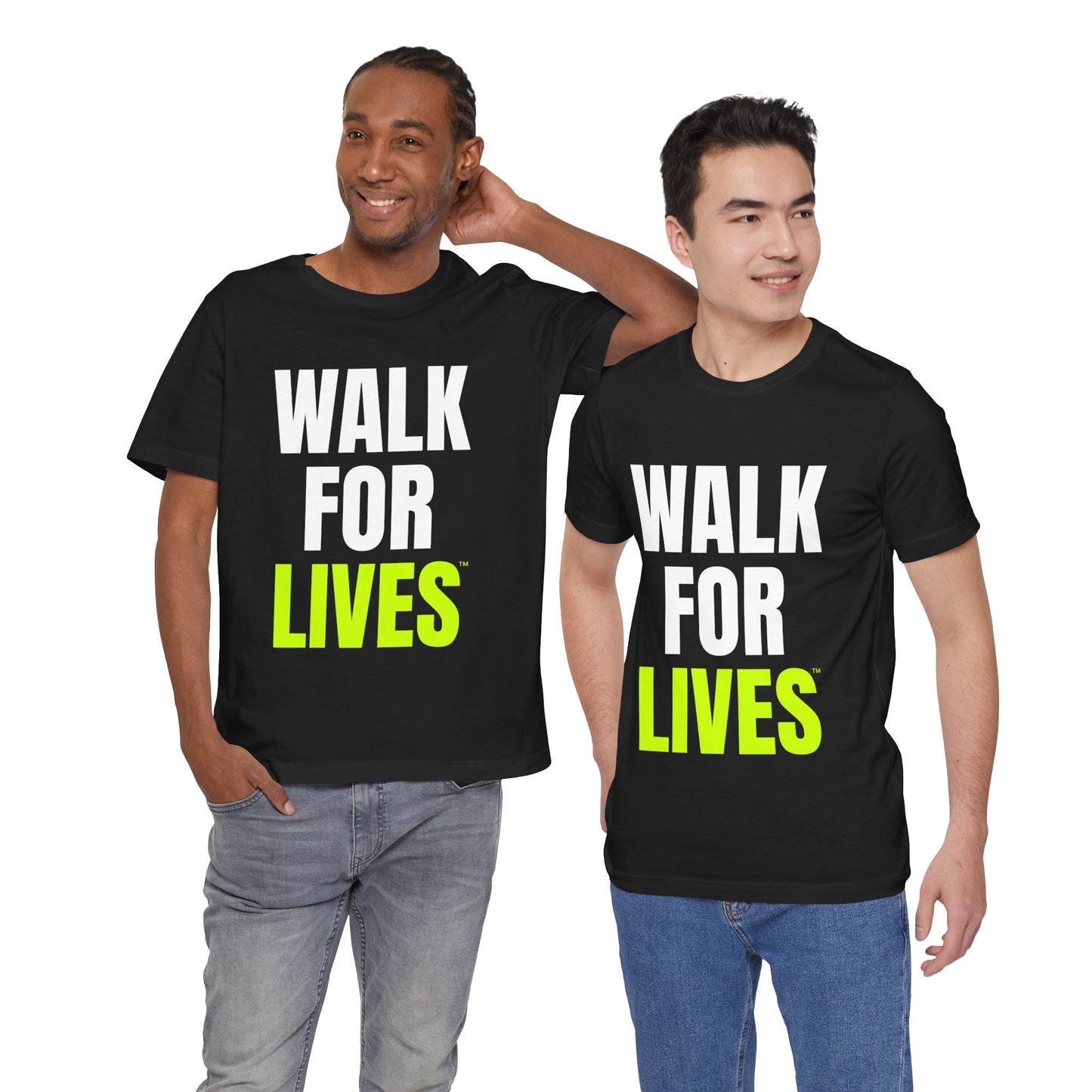 Official Walk for Lives™ Traditional Memorial Black T-Shirt — Personalized Photo & Name