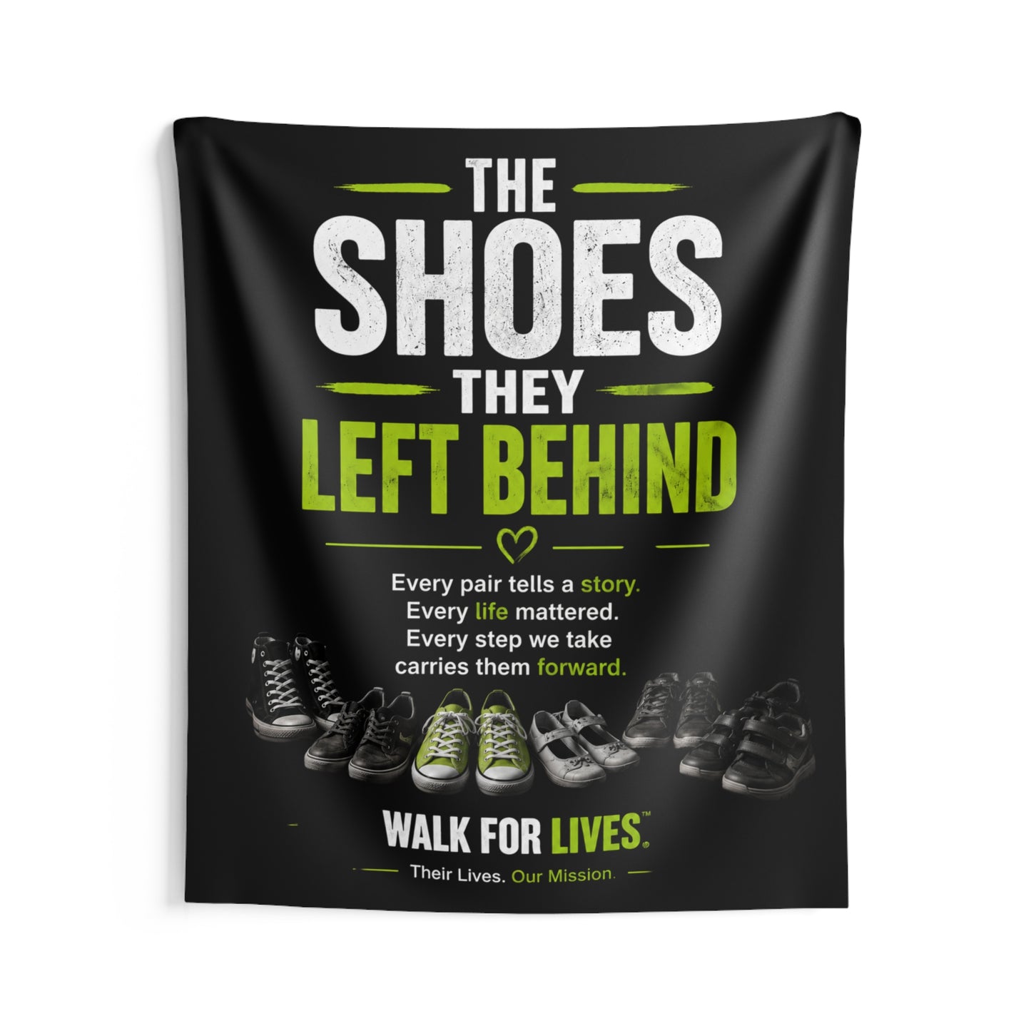 Walk For Lives Memorial Photo Backdrop — The Shoes They Left Behind™